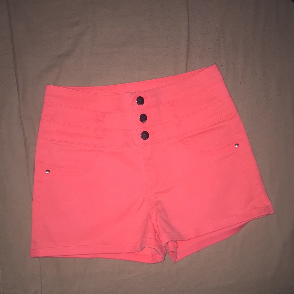 Bright pink high waist Refuge shorts